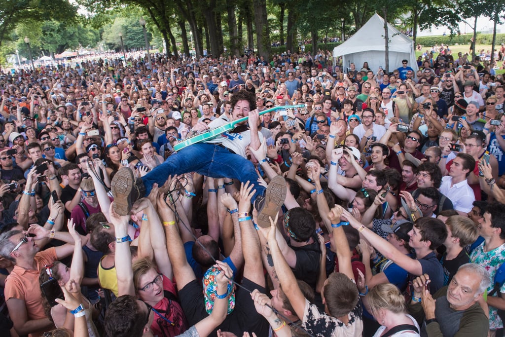Black Pistol Fire's 2015 set ended with a stage dive.