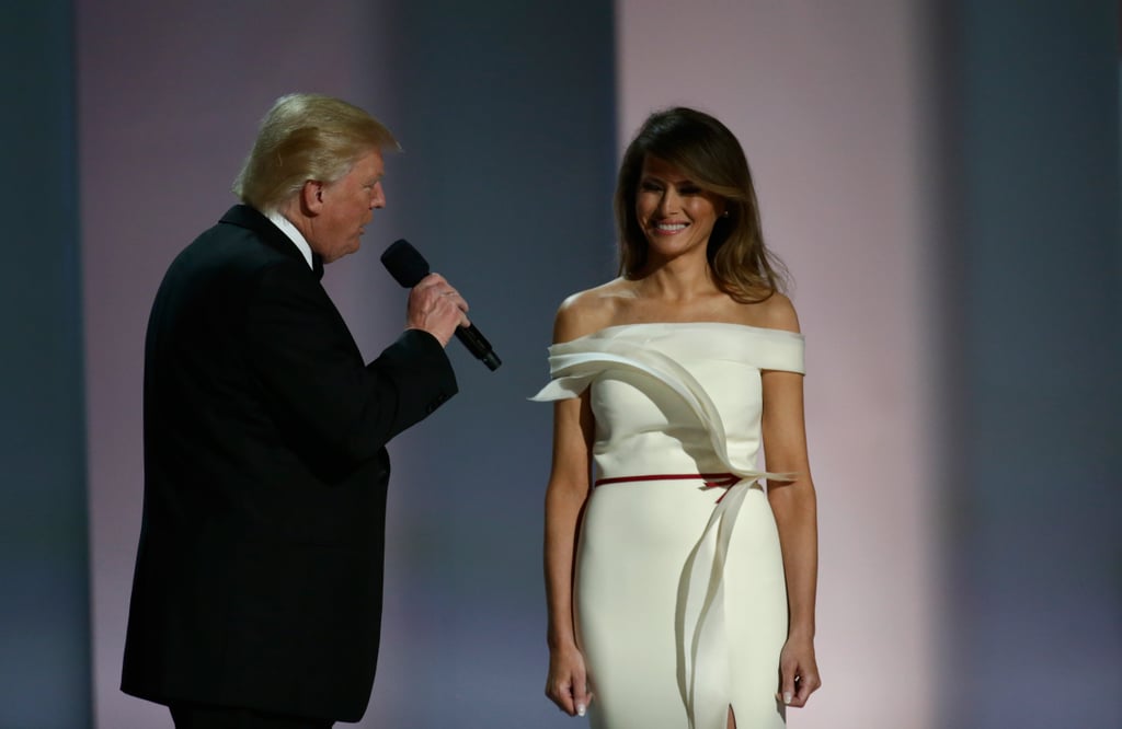 Melania Trump's Herve Pierre Inauguration Dress 2017