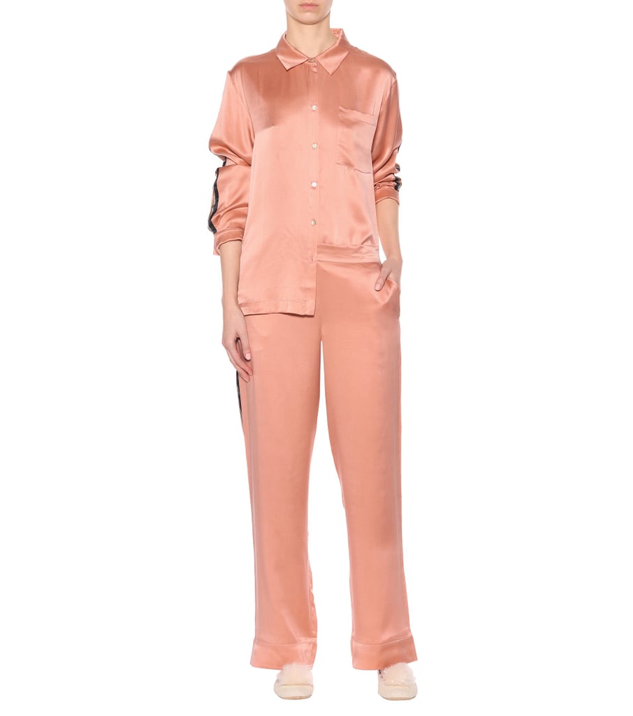 Asceno Bold Stripe Silk Pyjamas
