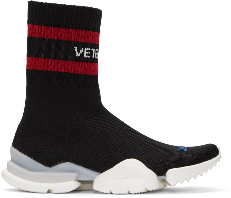 Vetements Black Reebok Edition Sock Pump High-Top Sneakers