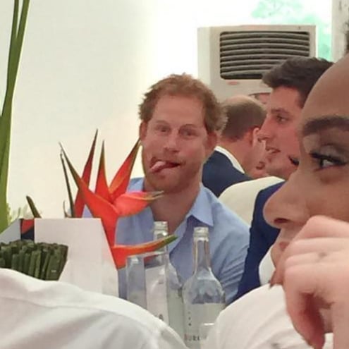 Prince Harry Photobombs Model Winnie Harlow's Picture