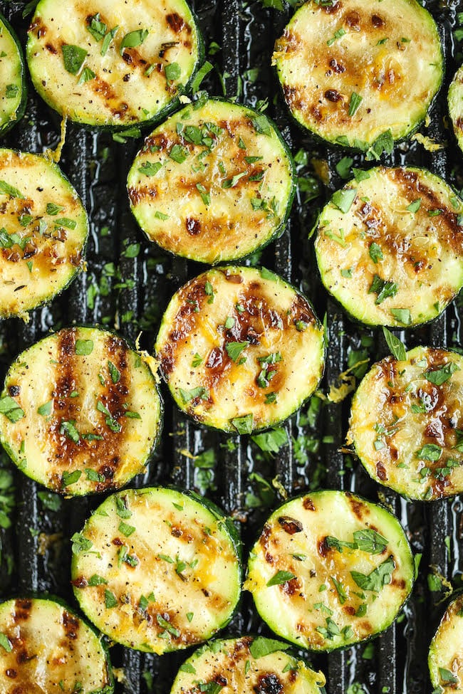 Grilled Lemon-Garlic Zucchini