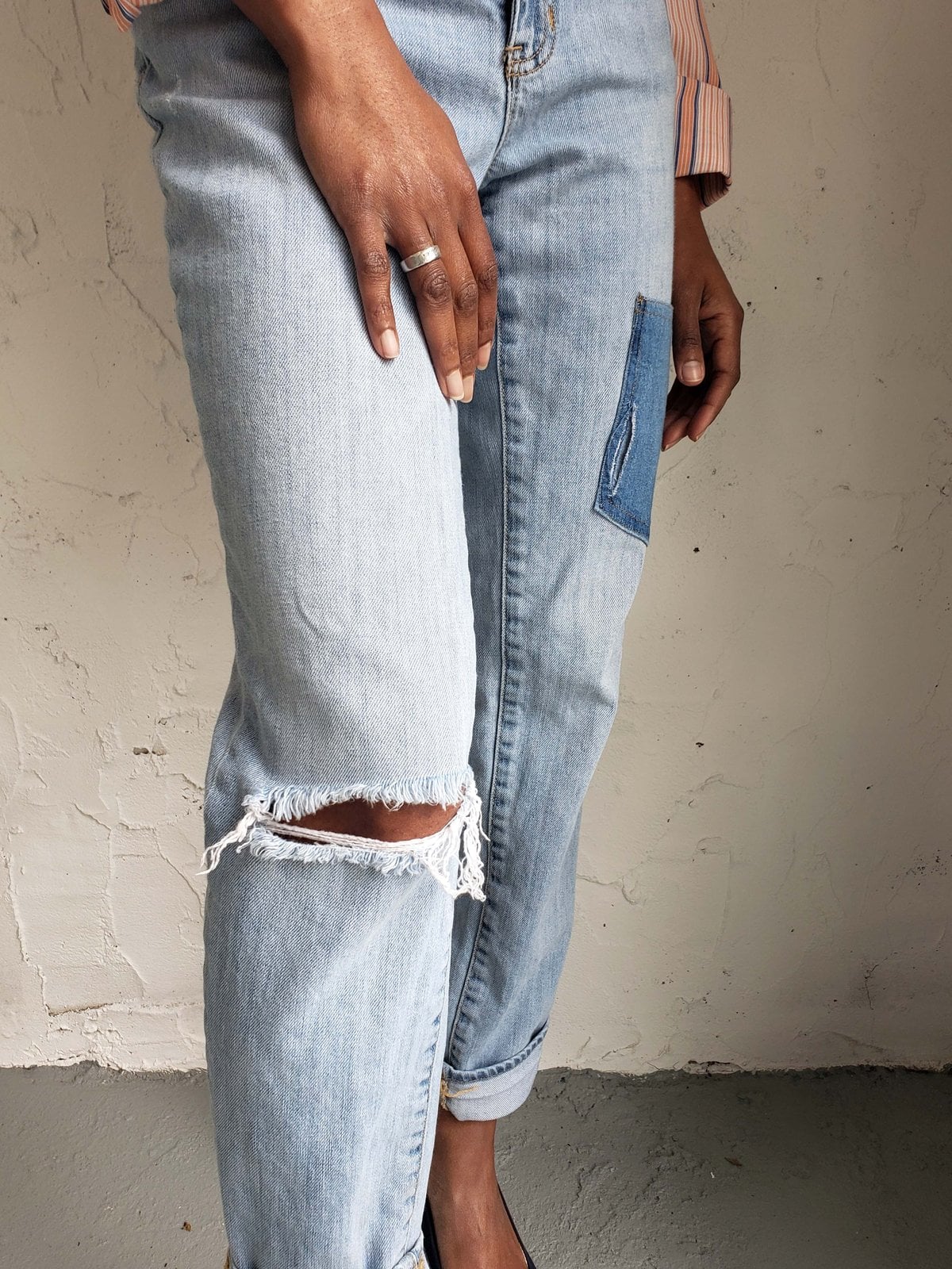 old fashioned denim jeans