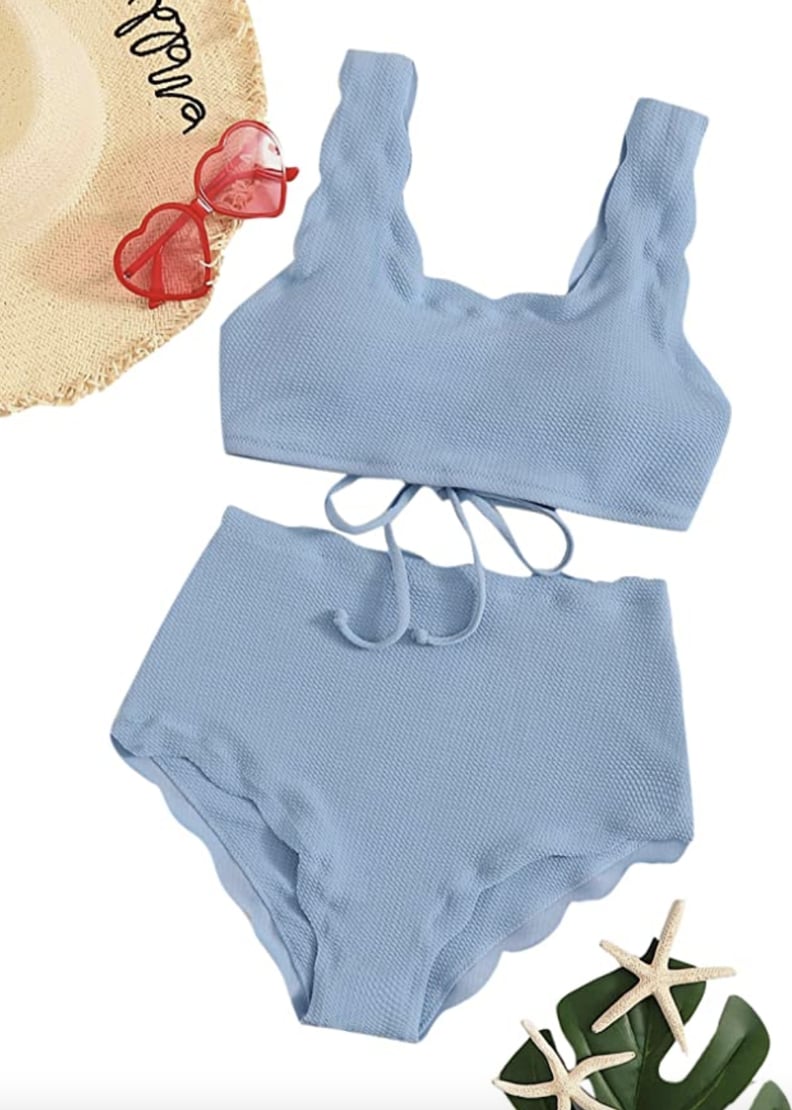 A Scalloped Bikini: SweatyRocks High-Waist Scalloped Bikini