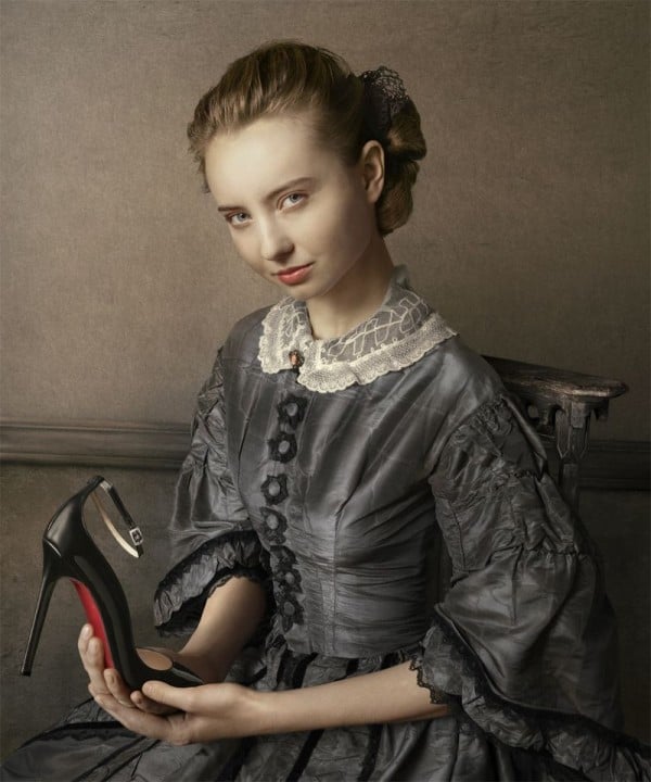 >> Christian Louboutin and photographer Peter Lippman, who first worked together a couple of years ago, have teamed up again — this time to create Louboutin's Fall 2011 lookbook. The seven images are inspired by classic portrait paintings and features recreations of iconic works — including Whistler's Mother and Francisco De Zurbaran's Saint Dorothy —with the new Louboutin pieces included, of course.  Click through to see the entire lookbook (NSFW), modeled by Trissan Polas, Sterenn Nogues, Karom Kelly, Lia Catreux, Francoise de Stael, and Karen Assayag.