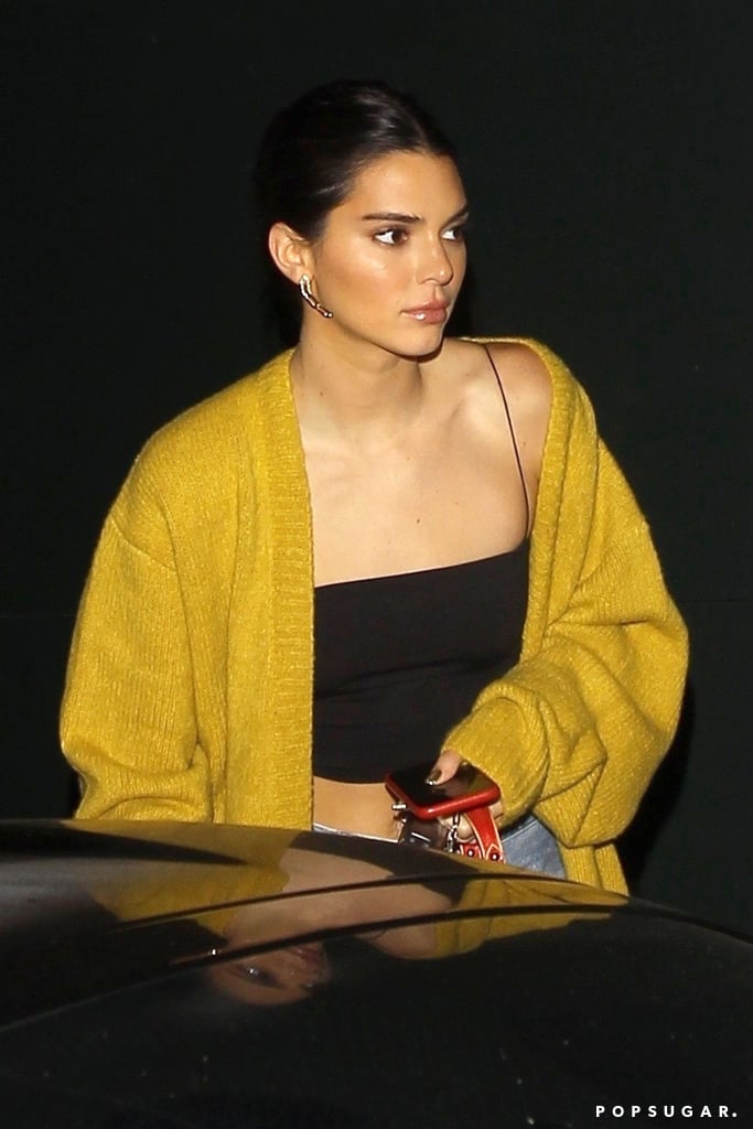 Kendall Jenner Yellow Cardigan 2018
