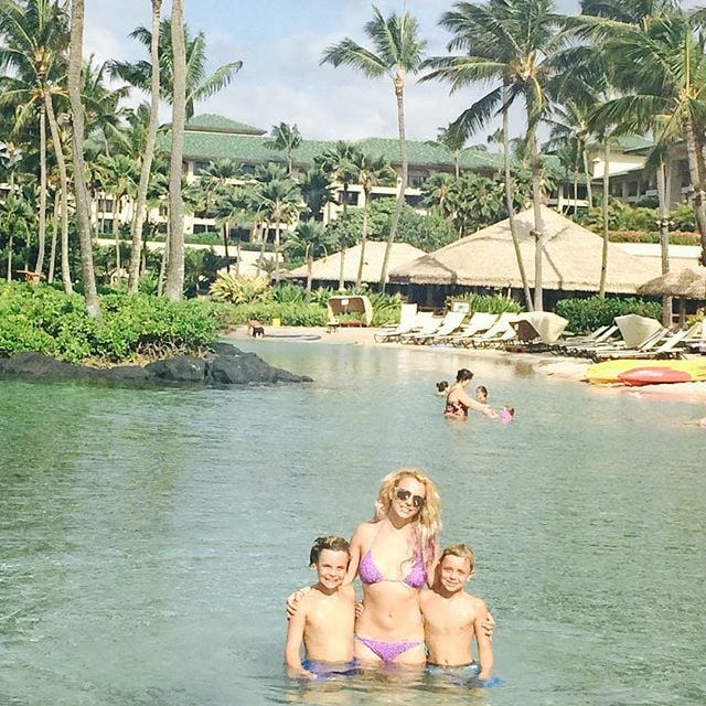 Britney showed off her gorgeous figure alongside her two boys while vacationing in Hawaii in July 2015. "Aloha," she captioned the photo.