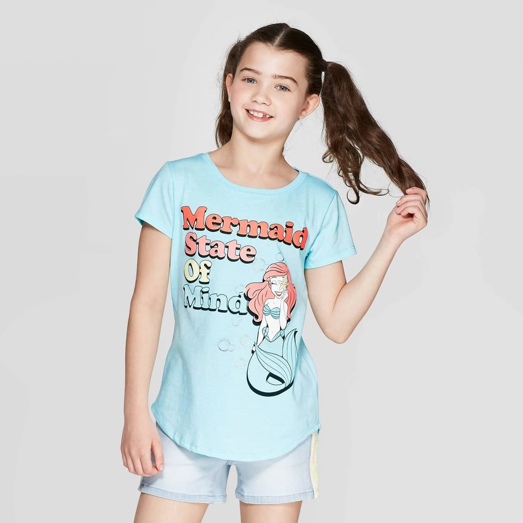 Girls Disney Princess Ariel State Of Mind Short Sleeve T Shirt