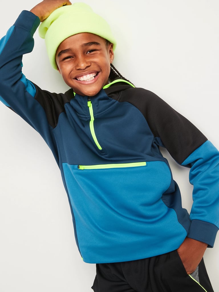 Old Navy Techie Fleece Color-Block Quarter-Zip Hoodie for Boys