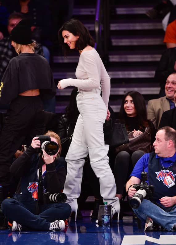 Kendall Jenner White Thigh High Boots POPSUGAR Fashion