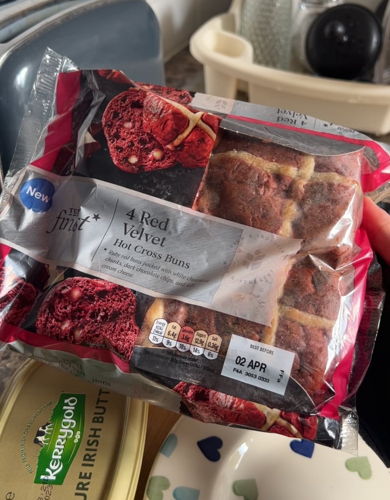 Tesco Red Velvet Hot Cross Buns