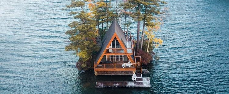This Cabin in New Hampshire Is on Its Own Island