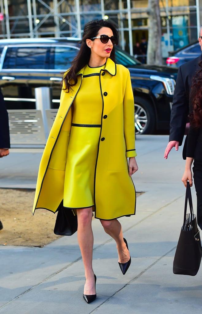 Amal Clooney's Yellow Bottega Veneta Dress March 2017