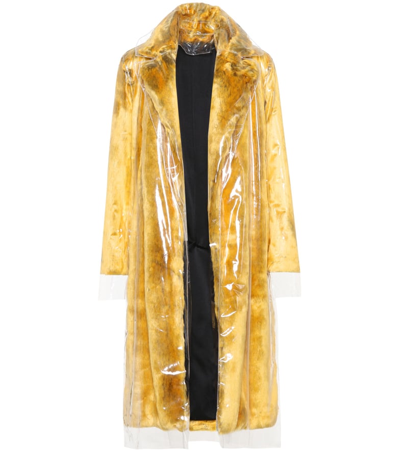 Calvin Klein Faux Fur and PVC Coat