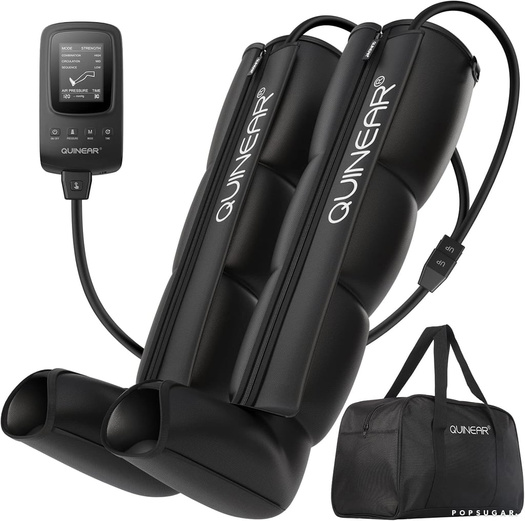 Quinear Air Compression Recovery System ($300, originally $360)
Many runners tend to invest in compression sleeves that offer heated massage therapy and aim to increase blood circulation post-run. I've personally experienced peripheral neuropathy (numbness in my fingers and toes) in the past and have Raynaud's syndrome, so stimulating blood circulation is particularly important for me in the colder months. Sure, these are more of a splurge-worthy gift, but they're totally worth it. This particular set is even FSA- and HSA-eligible.