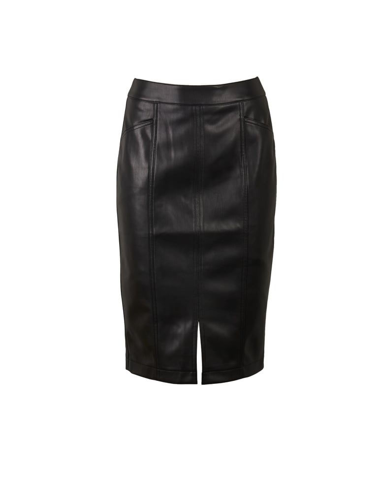 Michelle Keegan High Waist PU Pencil Skirt