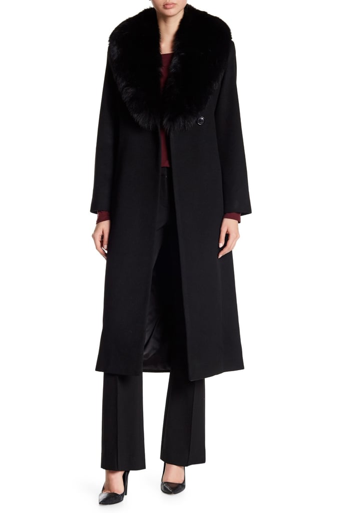Sofia Cashmere Coat | Kate Middleton Black Furry Coat at Christmas ...