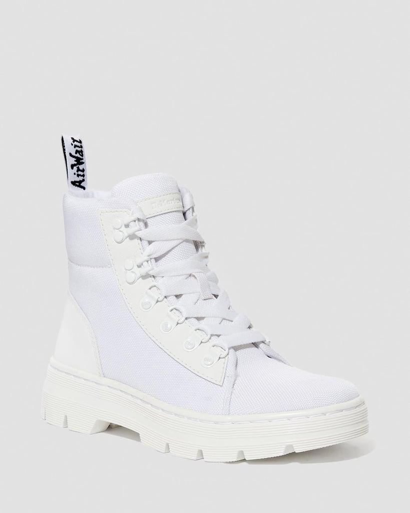 Dr. Martens Women's Combs White Ajax + Extra Tough Nylon Boots