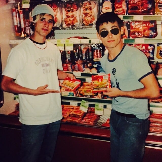 When he posed with packaged meat in this throwback photo and you didn't even care that it made no sense.