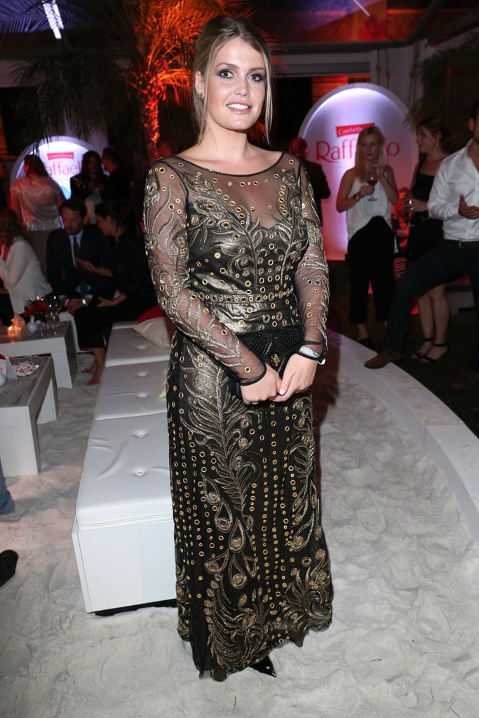 She wore a long embroidered dress to a party in Berlin in June 2017.