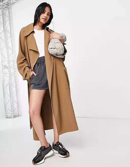 Topshop Twill Fluid Duster Coat