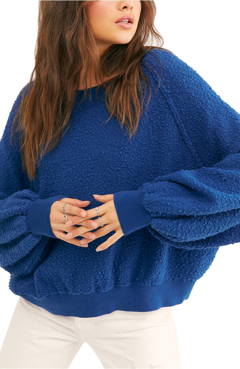 Found my friend bouclé pullover free people clearance