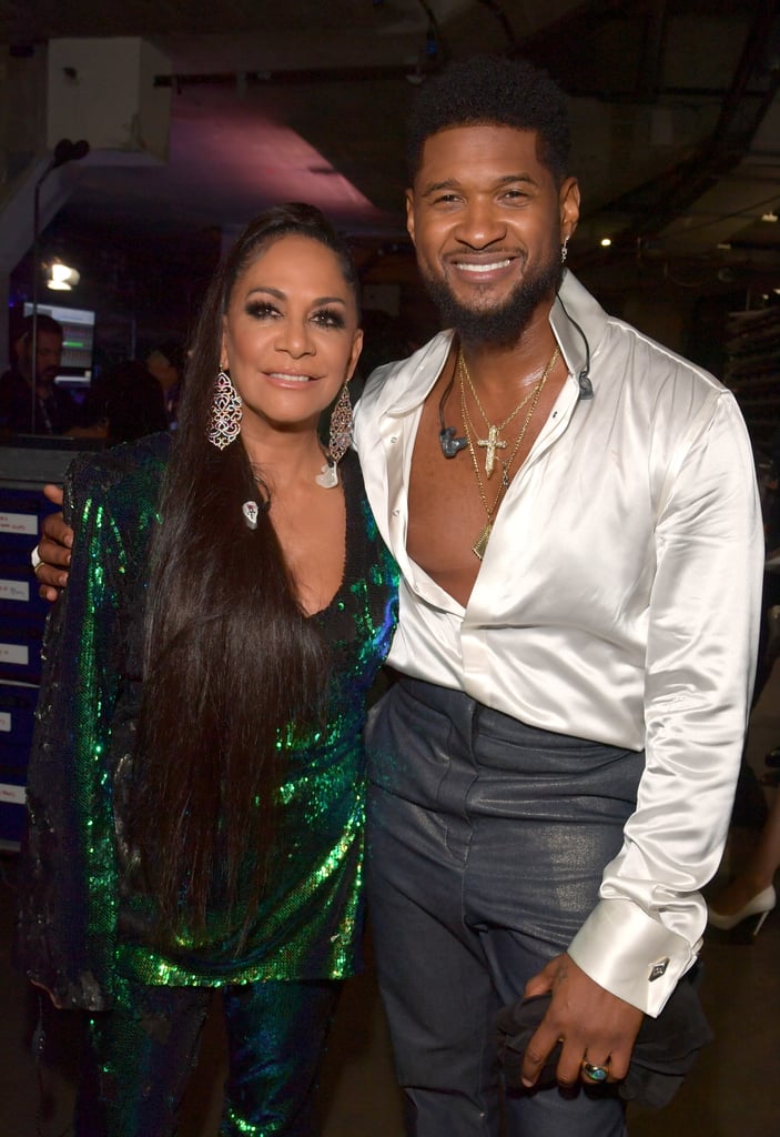 Sheila E. and Usher at the 2020 Grammys