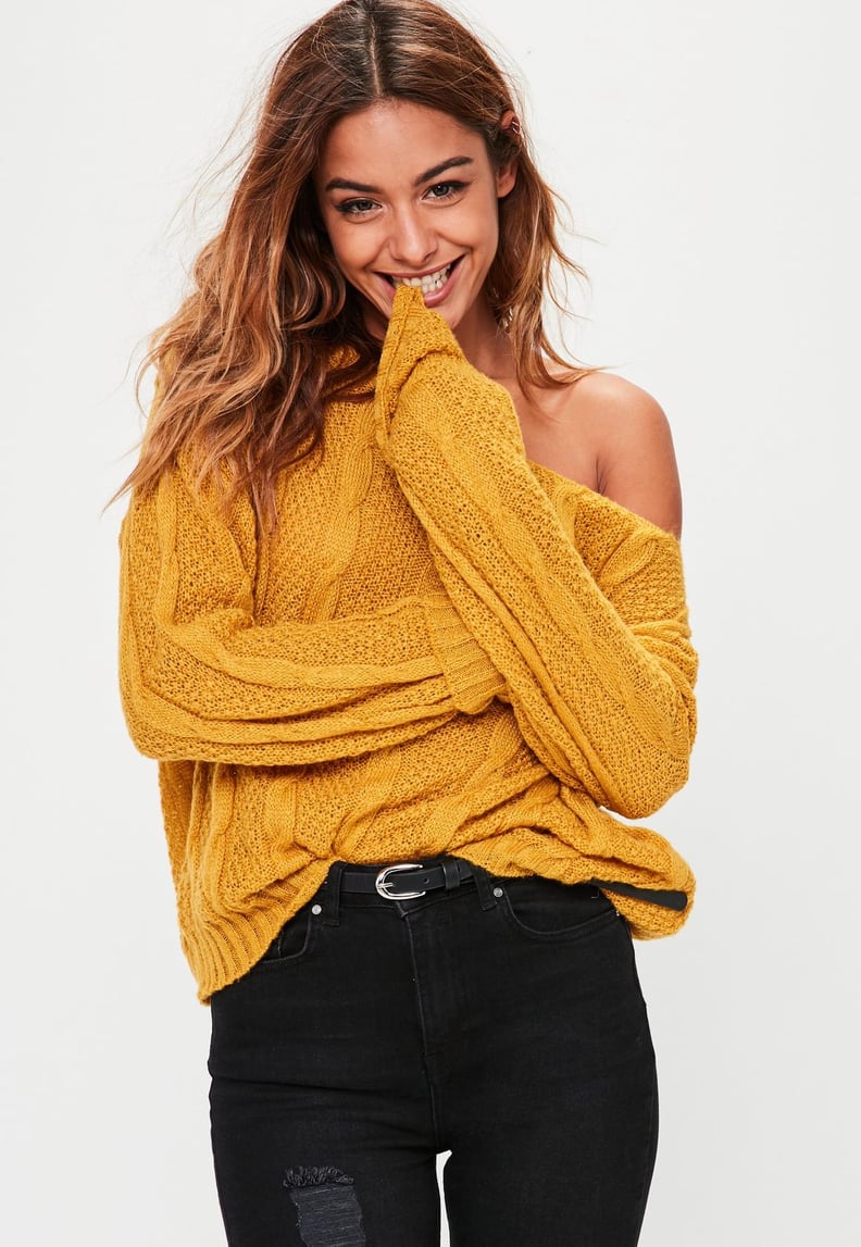 Missguided Yellow Slouchy Sweater