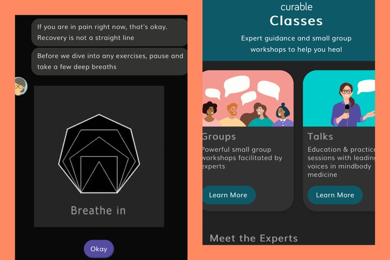 Curable app screenshots.