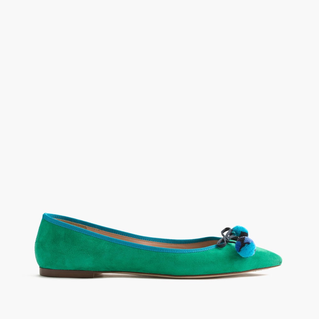 Friends and strangers may just turn green with envy after seeing your J.Crew flats ($118).