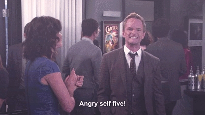Or the angry self-five.