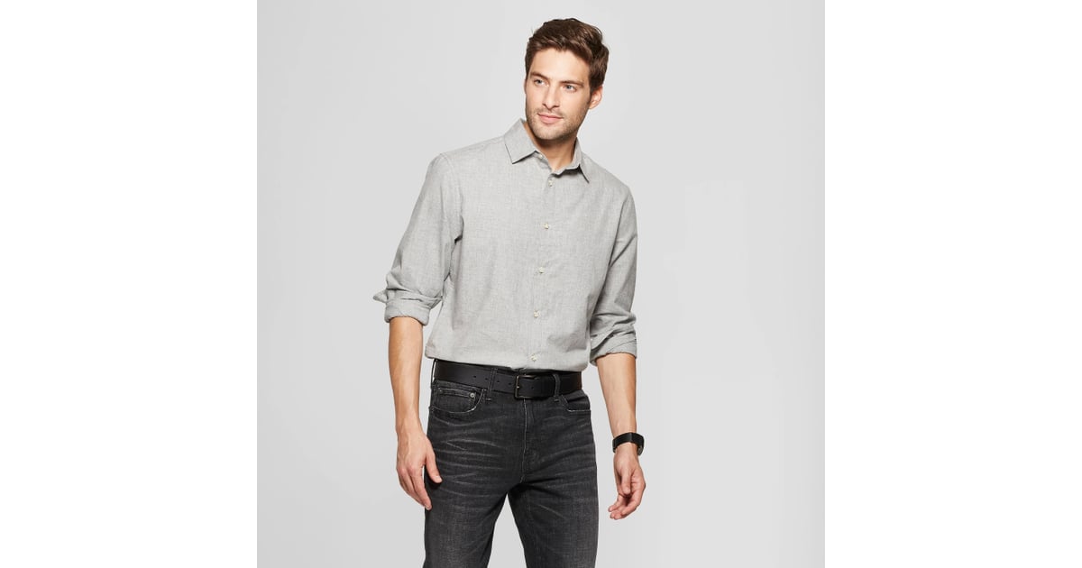 Men S Long Sleeve Dressy Casual Button Down Shirt Target S Got