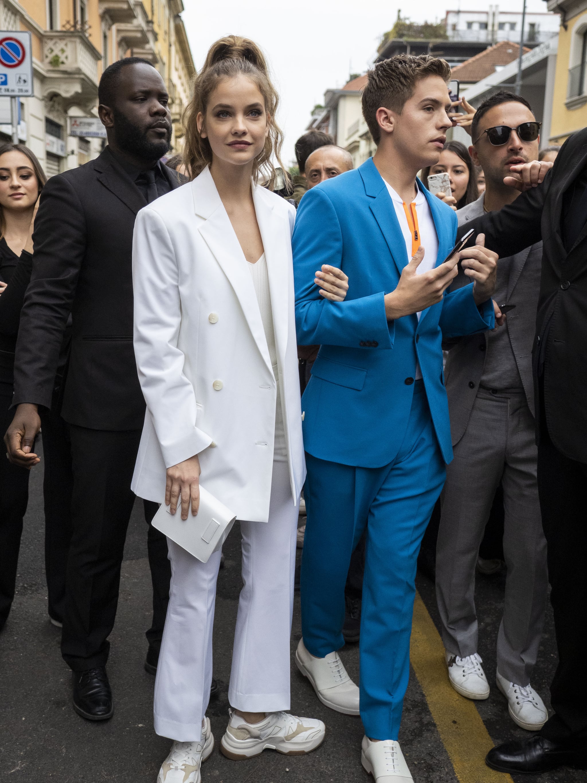 Dylan Sprouse and Barbara Palvin Wearing Matching Suits