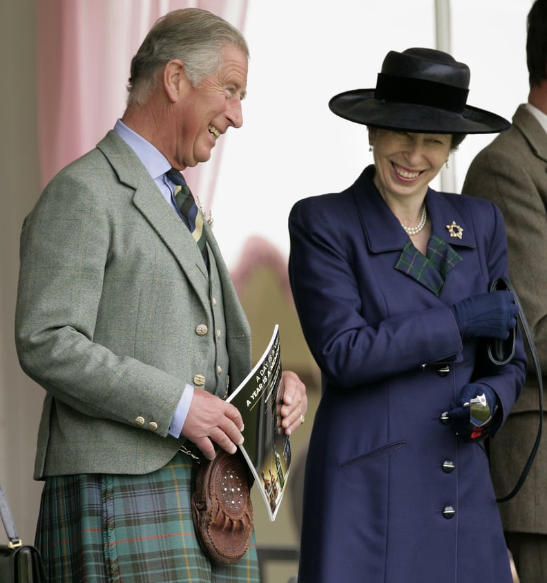 Prince Charles and Princess Anne at the 2010 Braemar Highland Games in Scotland