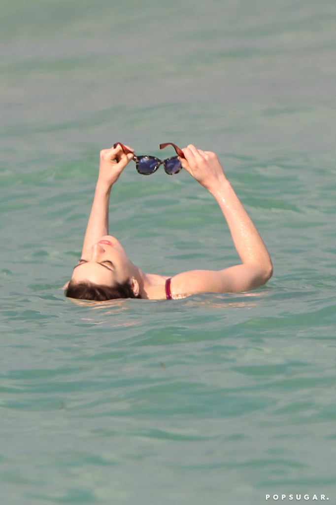 Anne Hathaway and Adam Shulman in Miami Beach