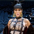 Winnie Harlow Stuns in a Shredded Corset Dress With a Thigh-High Slit at NBA Game