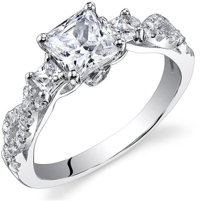 Ice Silver Engagement Ring