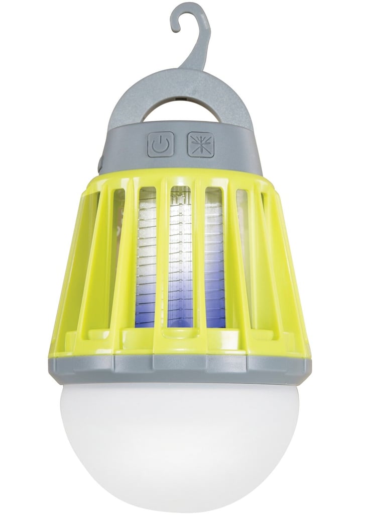 2-in-1 Yellow Battery Powered LED Outdoor Bug Zapper Lantern