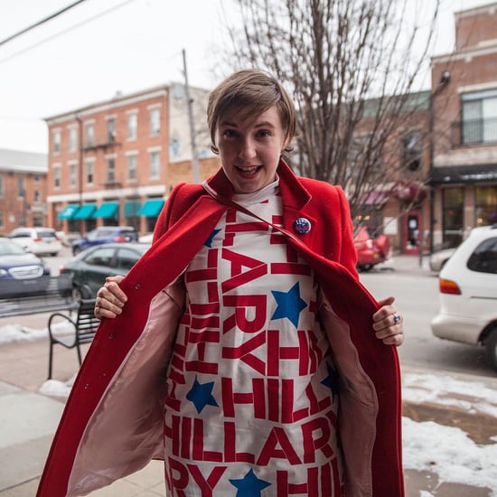 Lena Dunham Wearing Hillary Clinton Clothing