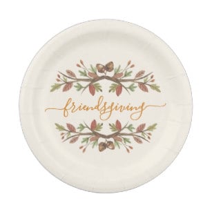 Friendsgiving Paper Plates