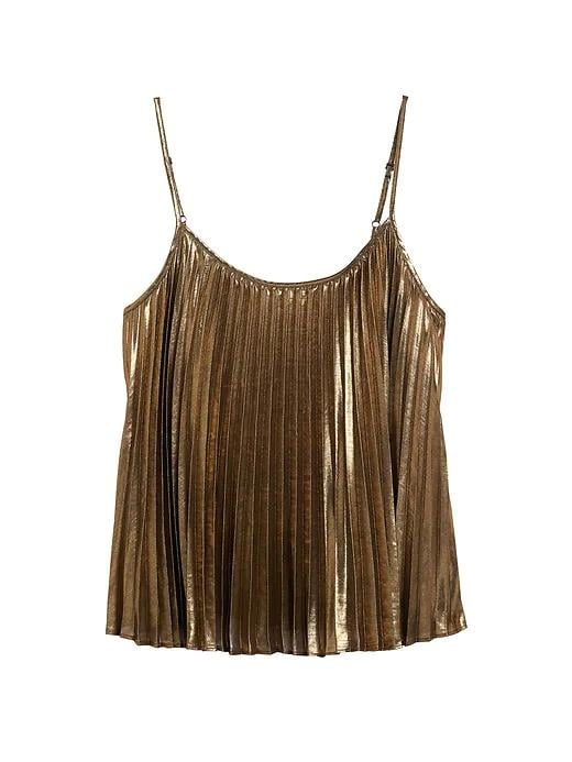 Metallic Pleated Camisole