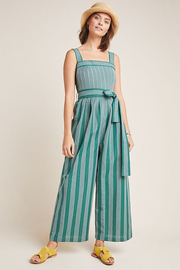 Anthropologie striped 2025 jumpsuit