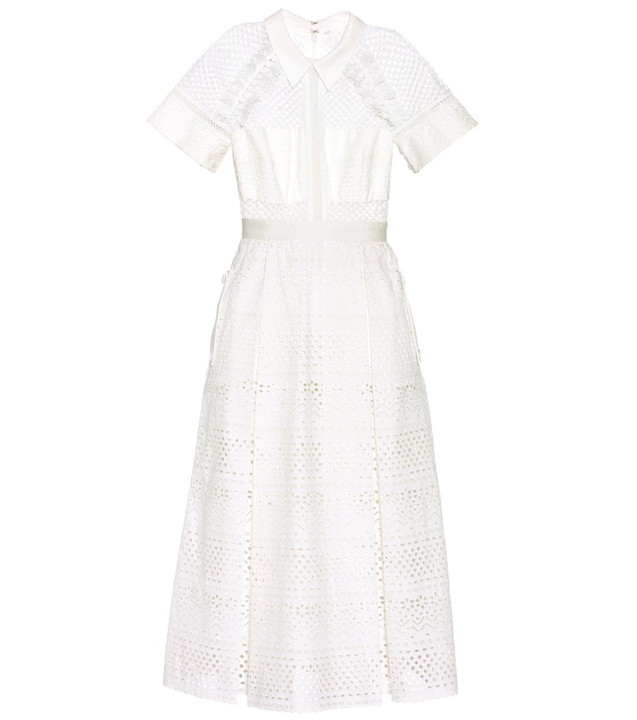 Self-Portrait Raglan Detail Midi Dress