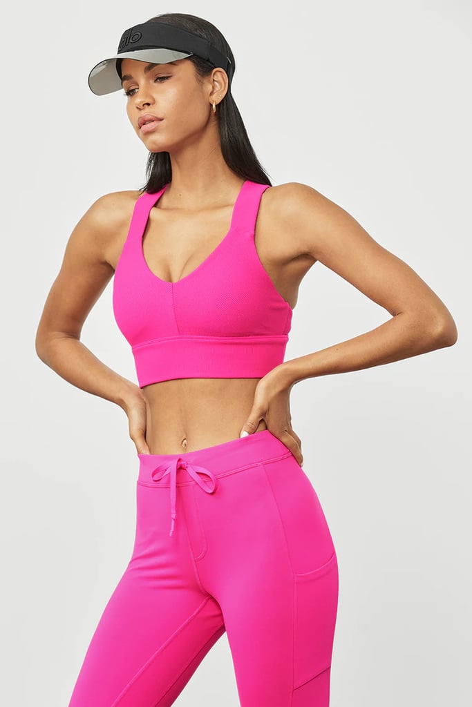 A Pink Set: Alo Emulate Bra