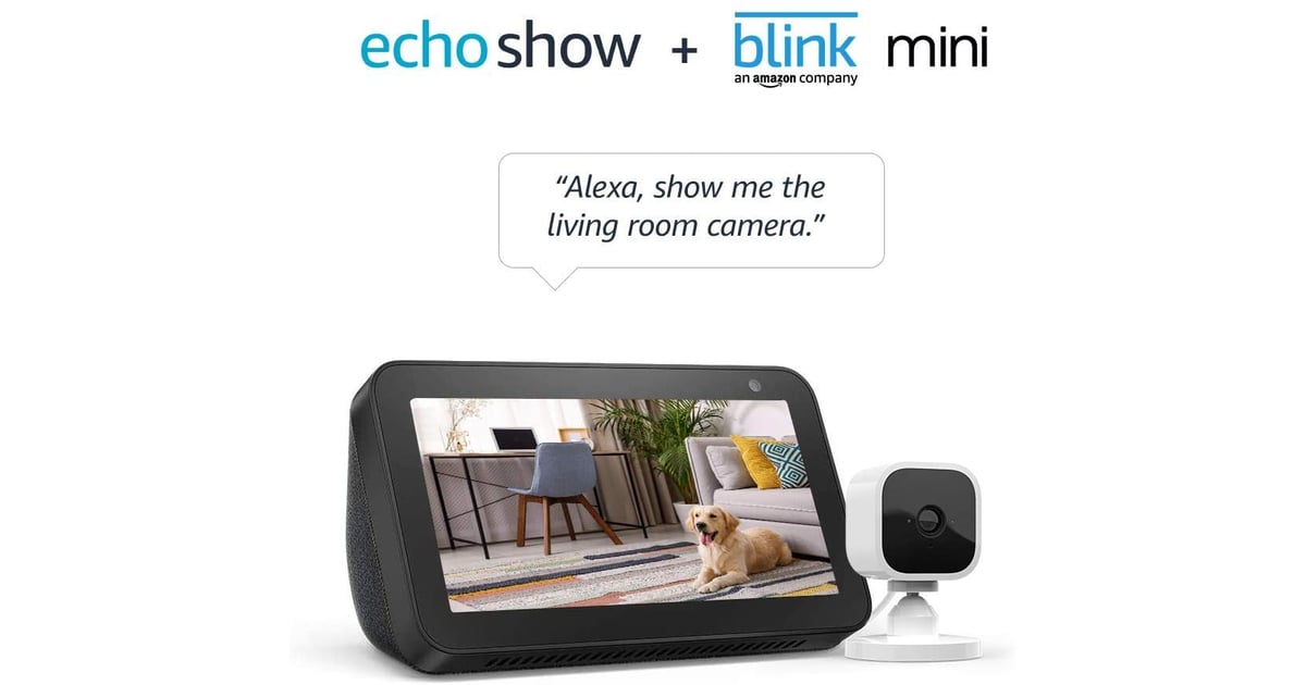 Echo Show 5 Charcoal With Blink Mini Indoor Smart Security Camera