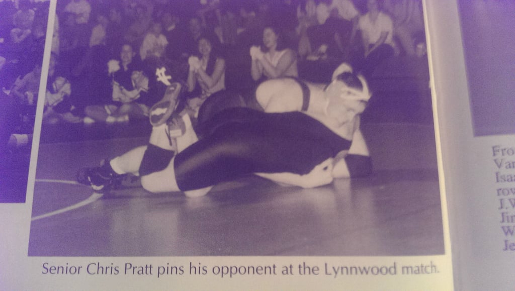 Chris Pratt was also a wrestler in high school.
Source: Reddit user warped_and_bubbling