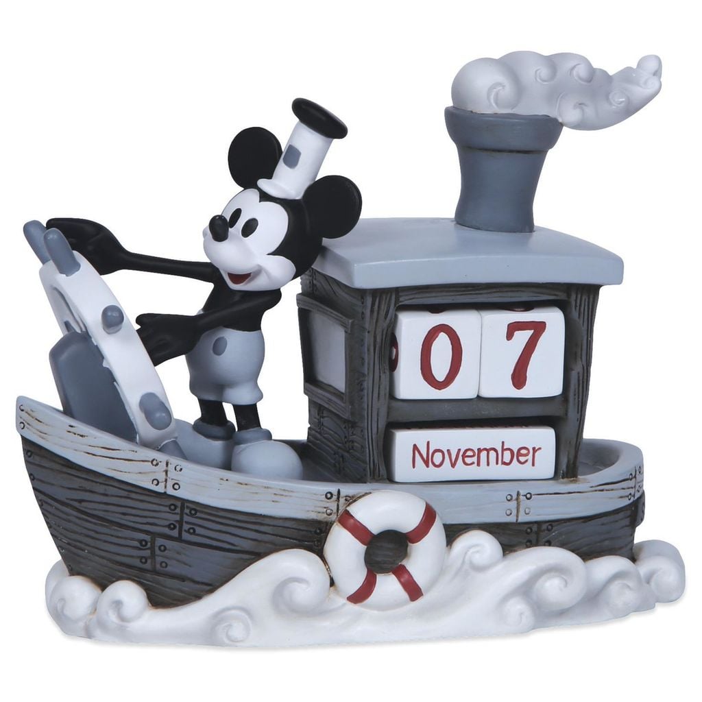 Precious Moments Mickey Mouse and Steamboat Willie Perpetual Calendar