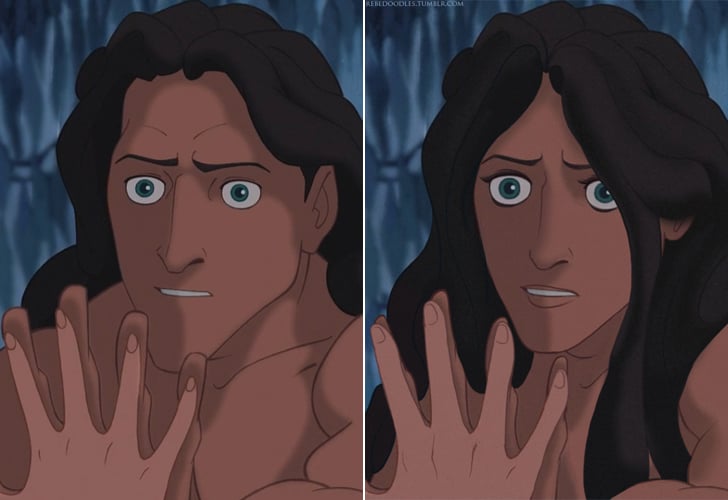 Tarzan Gender Bent Disney Characters Popsugar Love