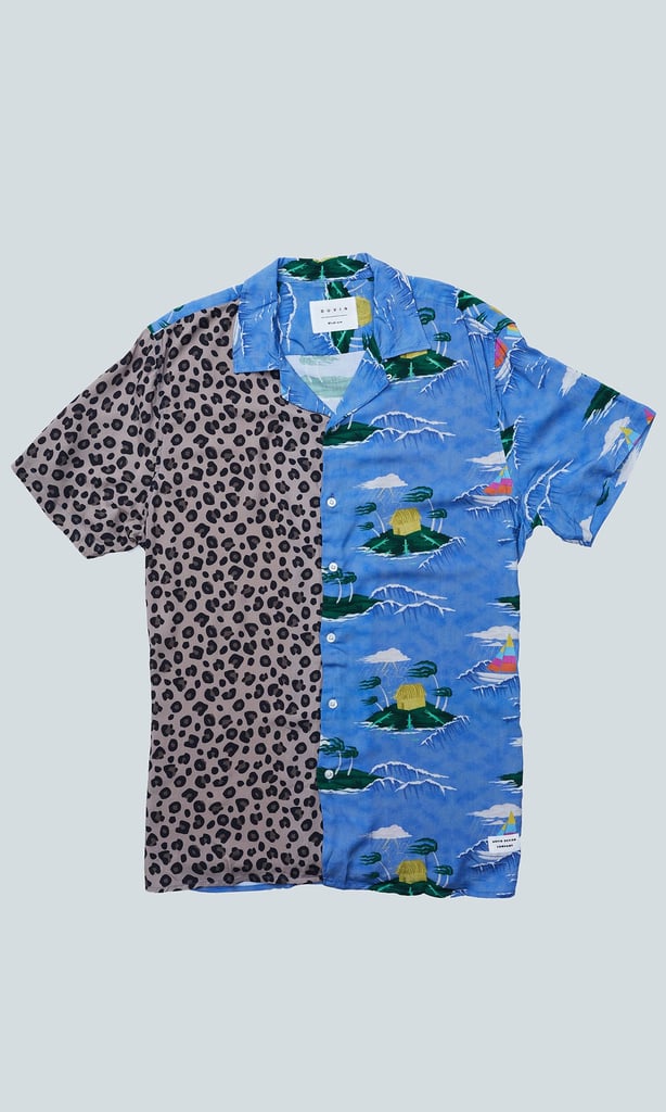 Duvin Design Cheetah Split Buttonup Shirt