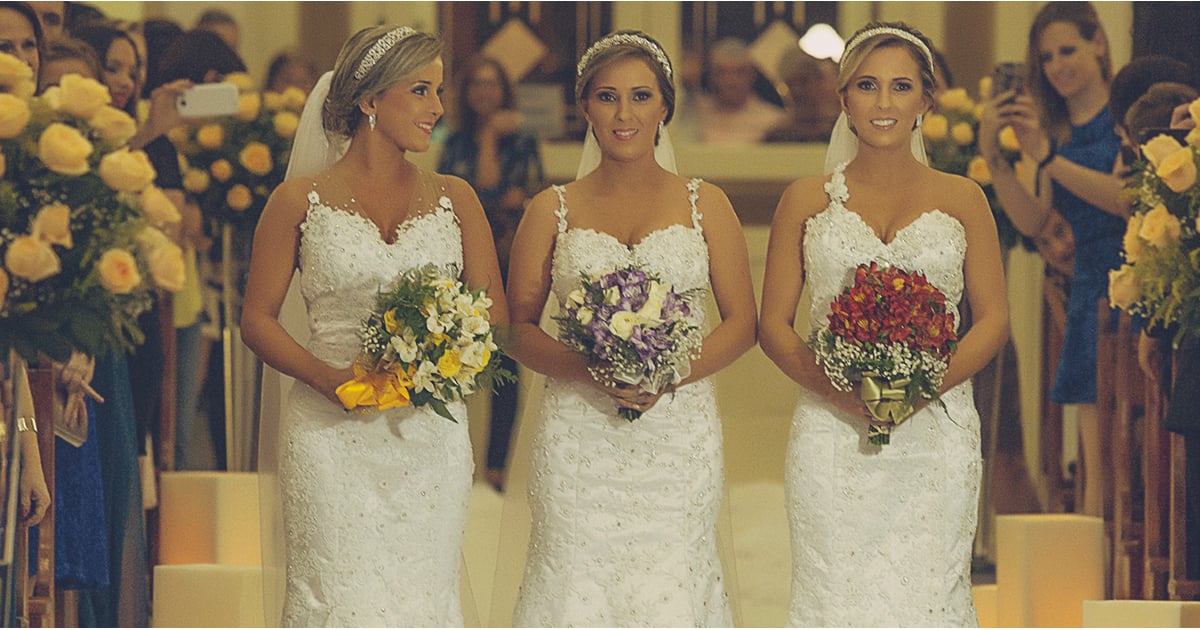 Identical Triplets Get Married At The Same Time Popsugar Love And Sex